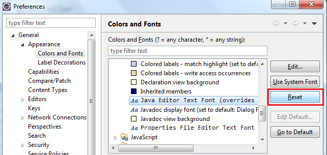 Reset_java_editor_text_font